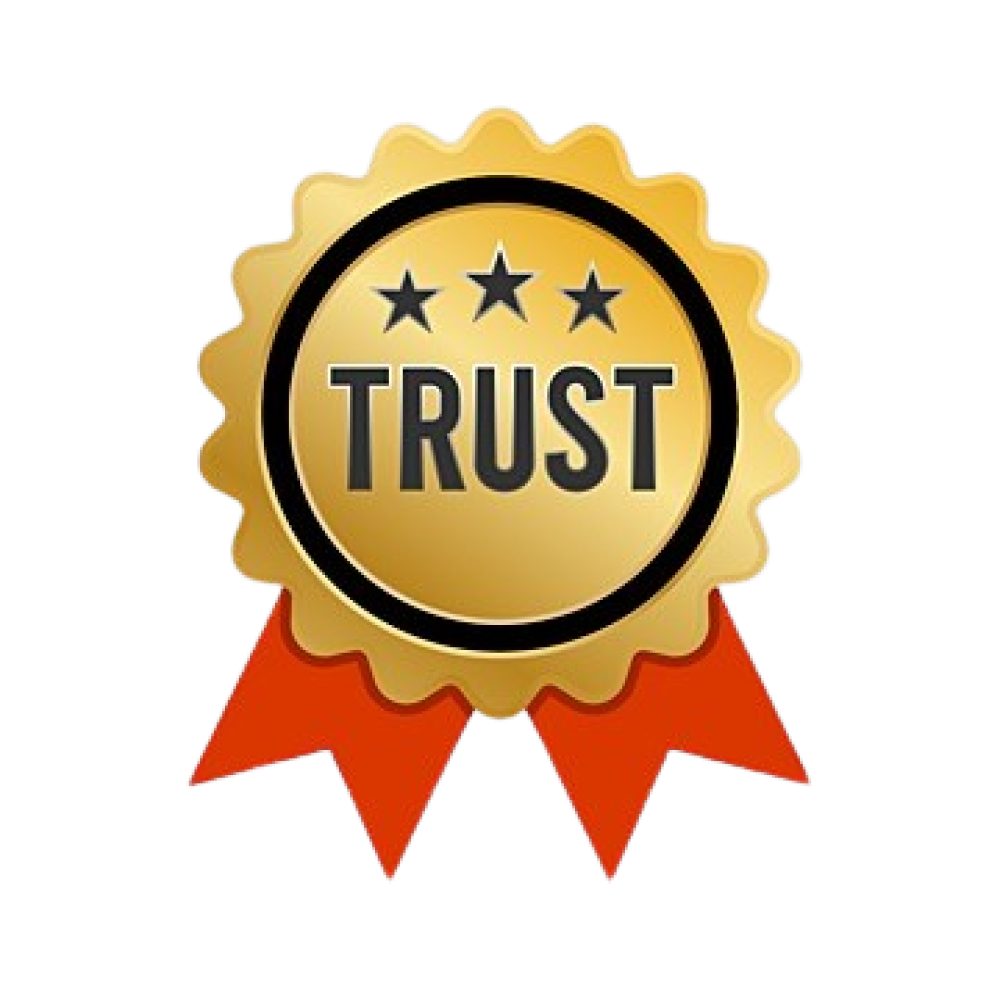 Building Trust Through Excellence Trust badge and medal symbolizing client confidence